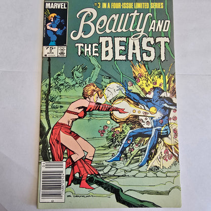 Beauty and the Beast #3 (1985) Marvel Limited Series | Dazzler & Beast | VG+