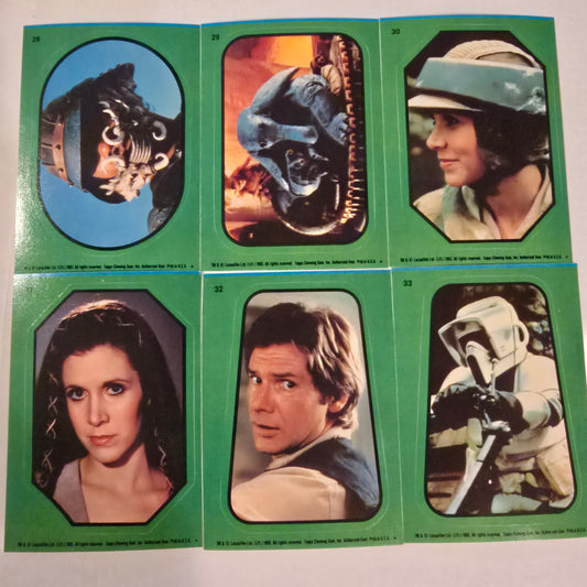 Vintage 1980 Topps Star Wars Empire Strikes Back Sticker Set 32/33 Yoda