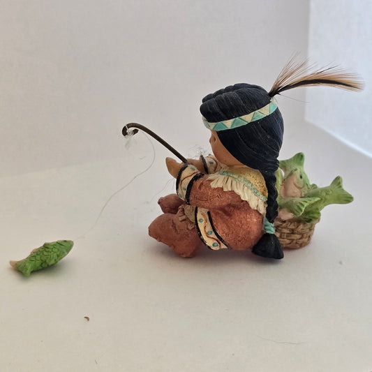 1998 Enesco Friends of the Feather Fishing Figurine 477613