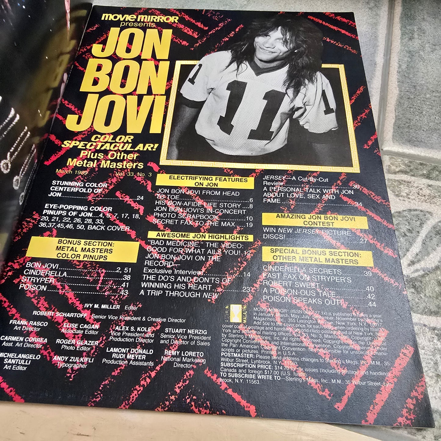 Jon Bon Jovi album cover with text and a black and white photo of the artist.