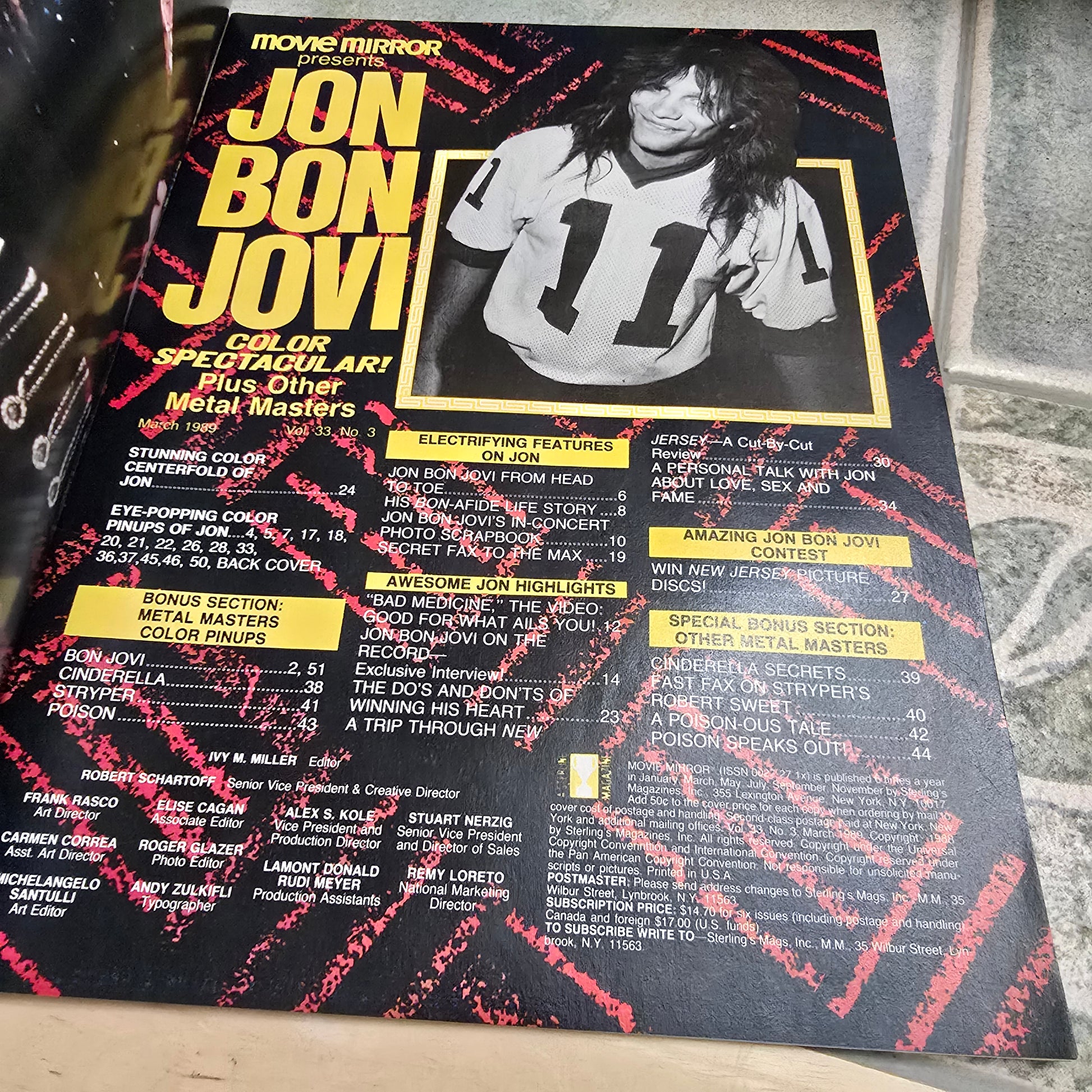 Jon Bon Jovi album cover with text and a black and white photo of the artist.