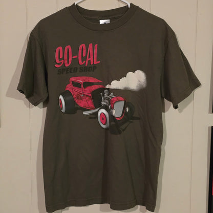 So-Cal Speed Shop Hot Rod Graphic T-Shirt – Olive Green