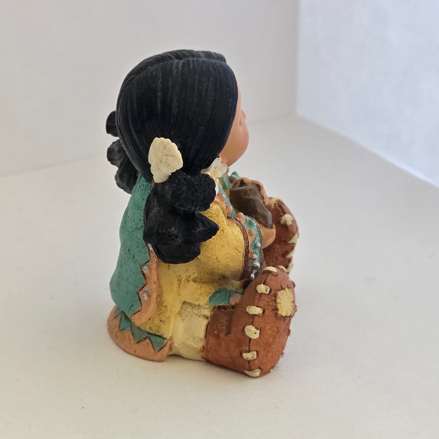 Friends of the Feather – Girl with WolfFigurine – Enesco – Karen Hahn