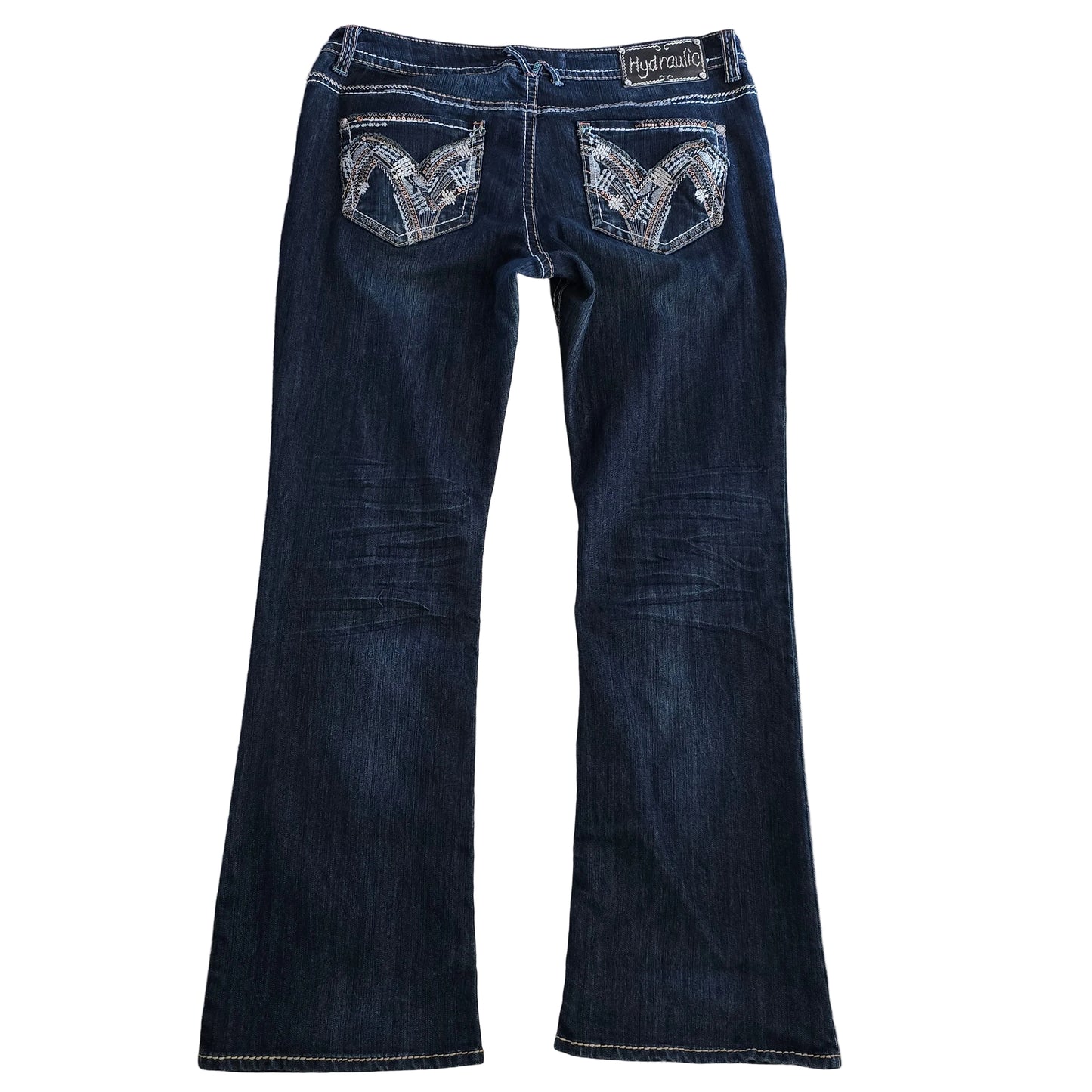 Hydraulic Jeans Size 16 Dark Wash Bootcut Y2K Embroidered