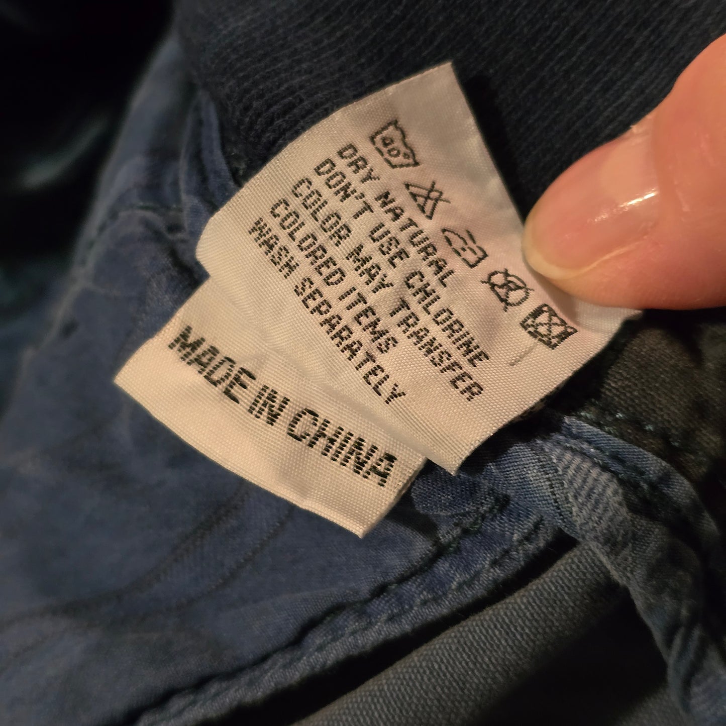 Jet Lag Camo Cargo Jeans – Blue/Gray Military Style Pants