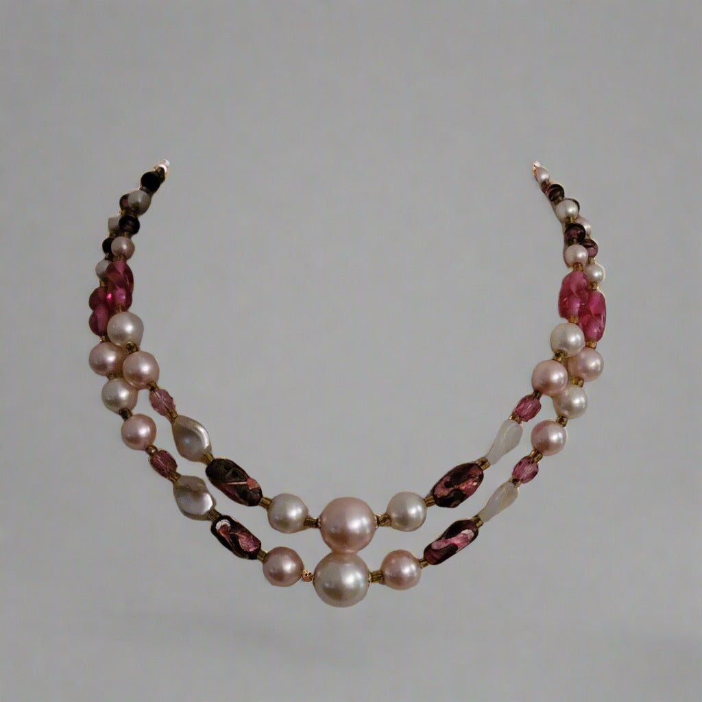 Vintage 2 Strand Bead Necklace