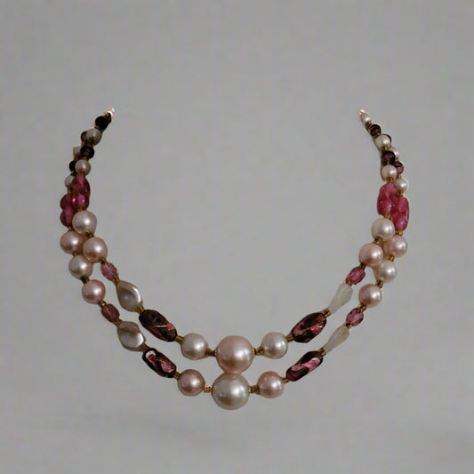 Vintage 2 Strand Bead Necklace
