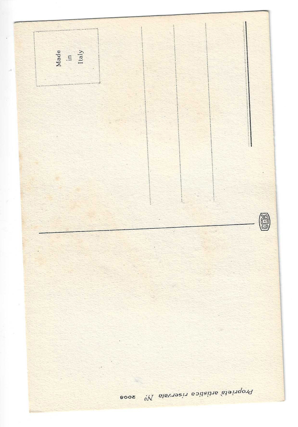 Vintage Italian Post Card