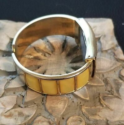 Silver and Yellow Clamper Watch By Peck & Peck