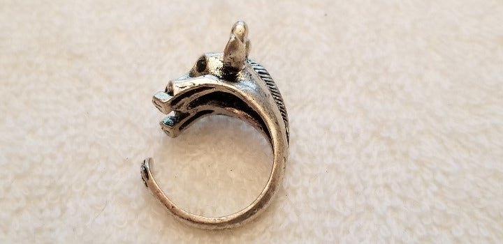 Silver Tone Giraffe Ring