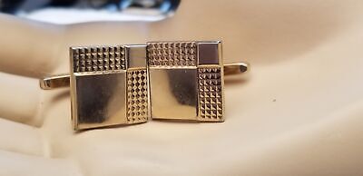 Vintage Hickok USA Gold Tone Square Cufflinks