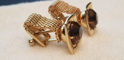 Gold Tone Wrap Around Cufflinks