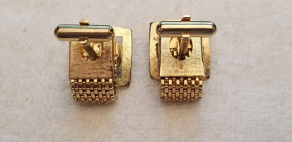 Gold Tone Wrap Around Cufflinks