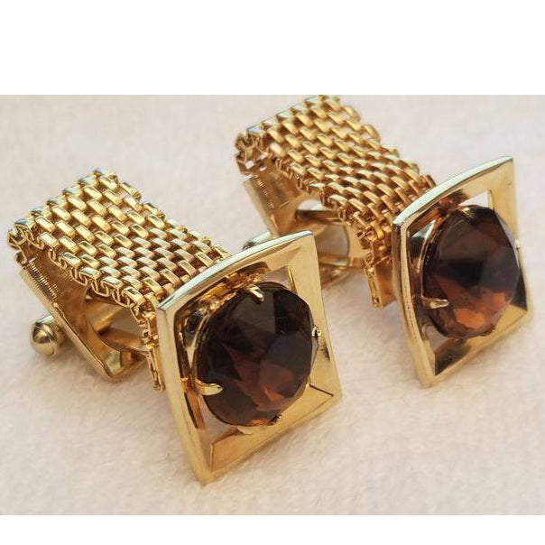 Gold Tone Wrap Around Cufflinks