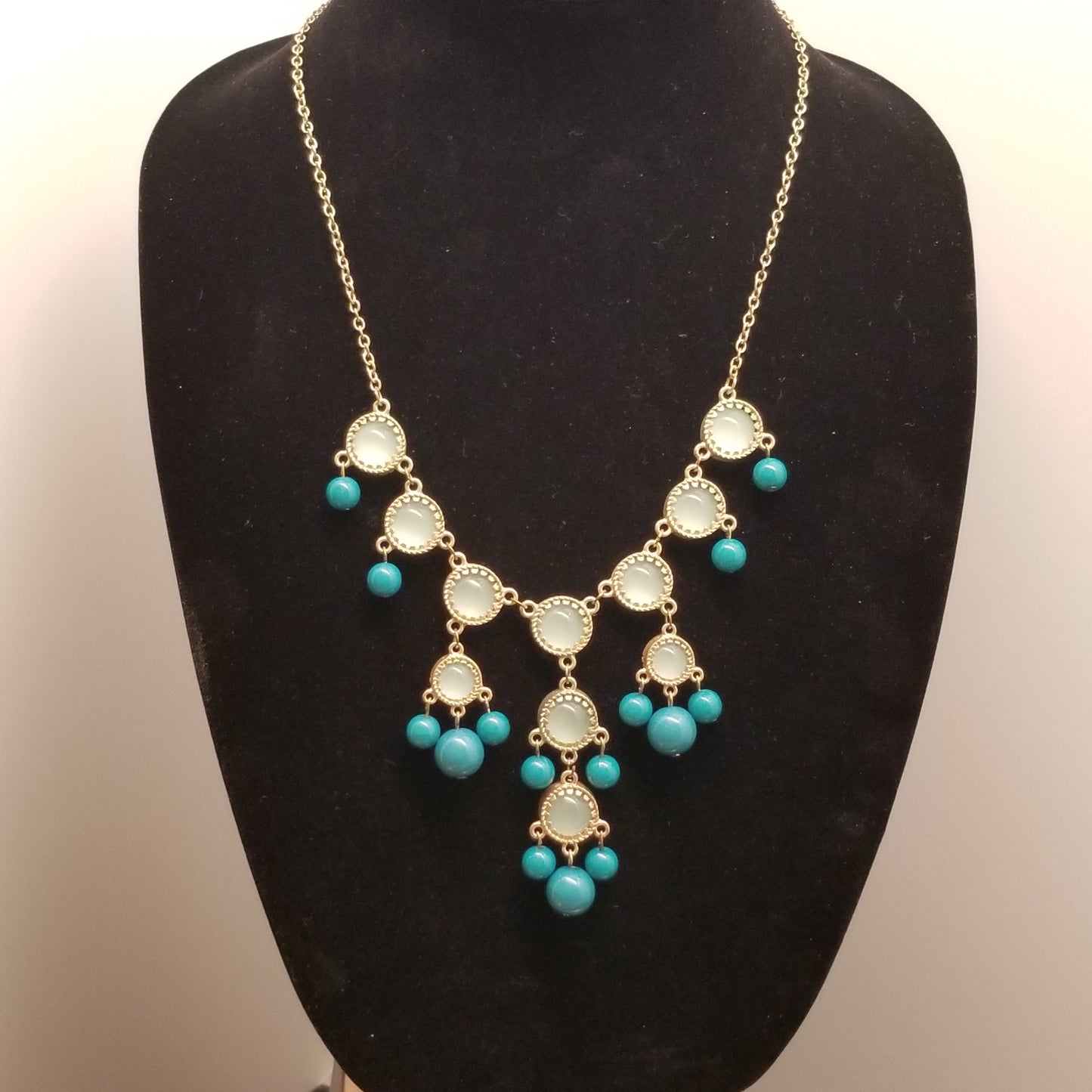 Green Bead Statement Necklace