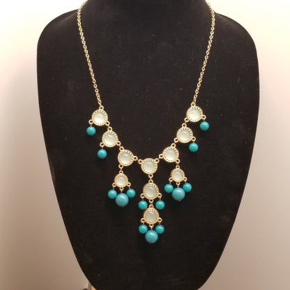 Green Bead Statement Necklace