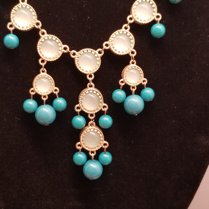 Green Bead Statement Necklace