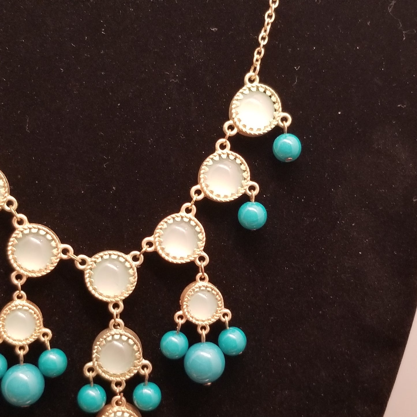 Green Bead Statement Necklace