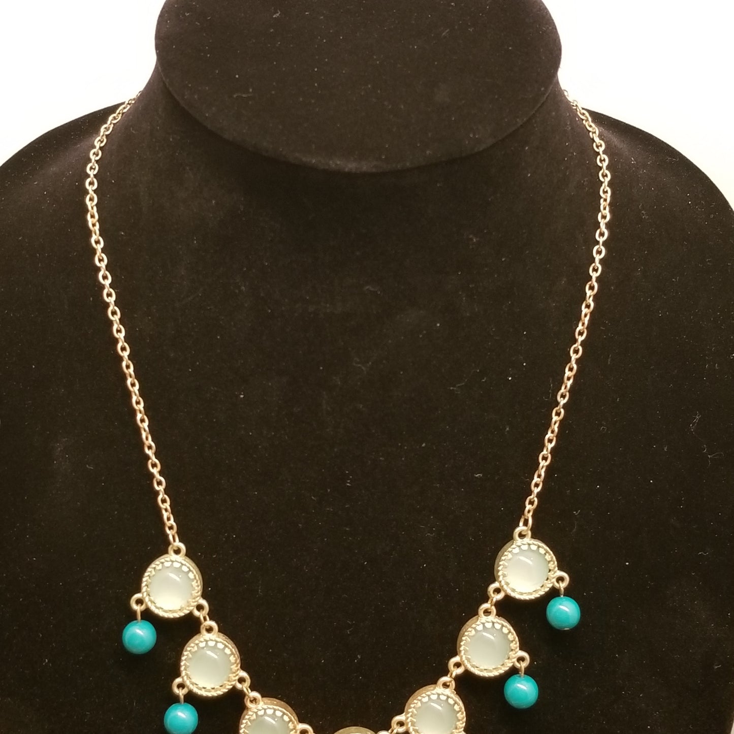 Green Bead Statement Necklace