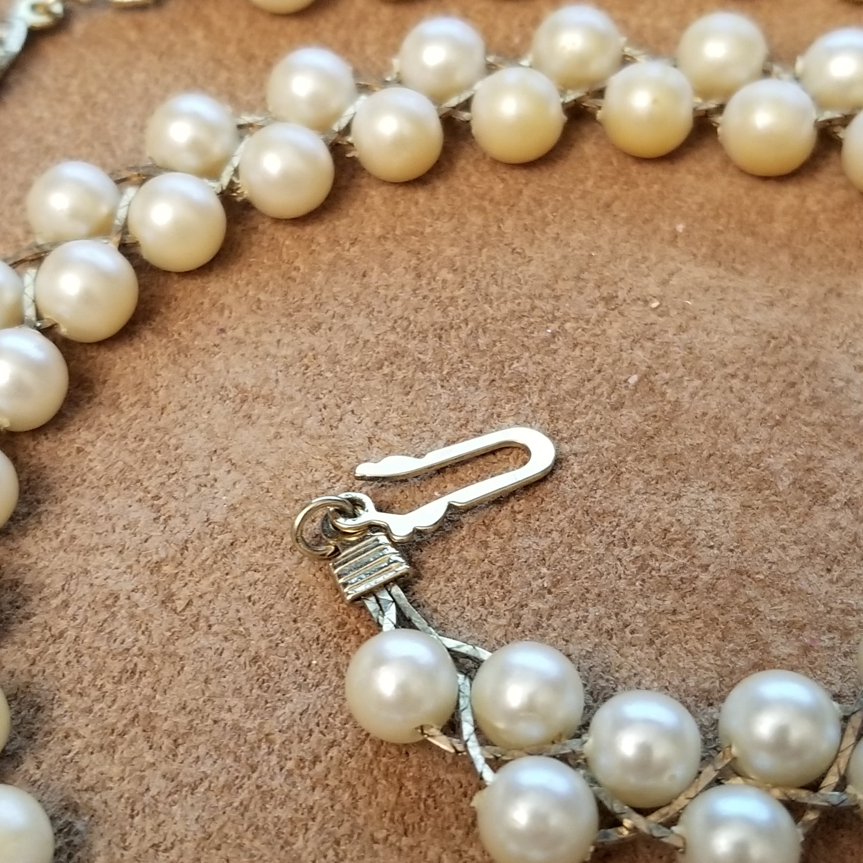 Vintage Avon Braided Simulated Pearl Chain Necklace