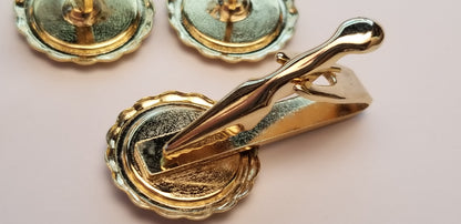Gold Tone Enamel Cufflinks