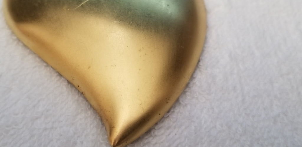 Monet Gold Tone Heart Brooch