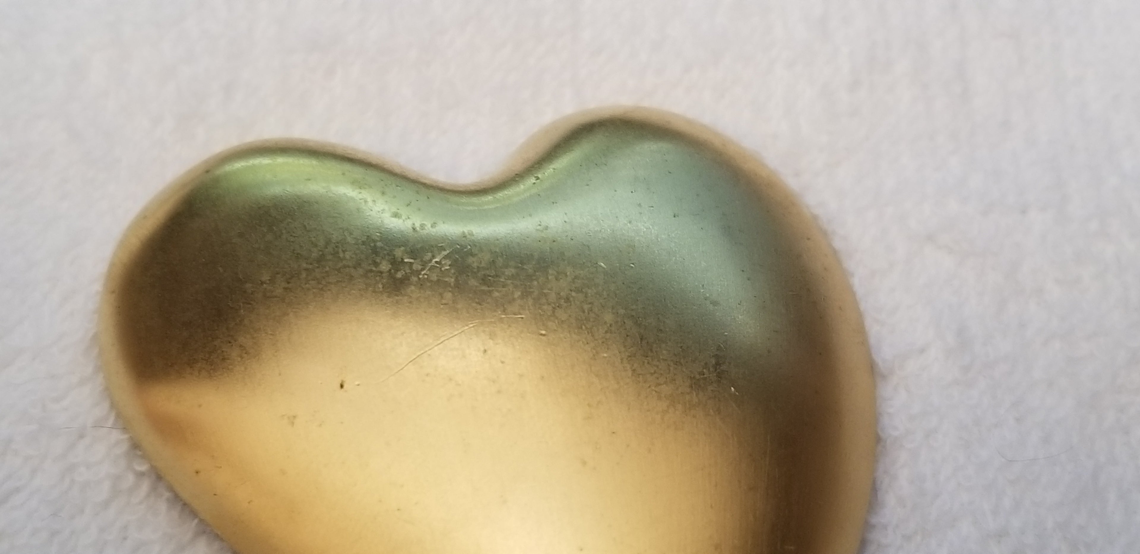 Monet Gold Tone Heart Brooch