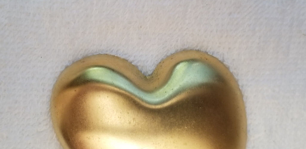 Monet Gold Tone Heart Brooch