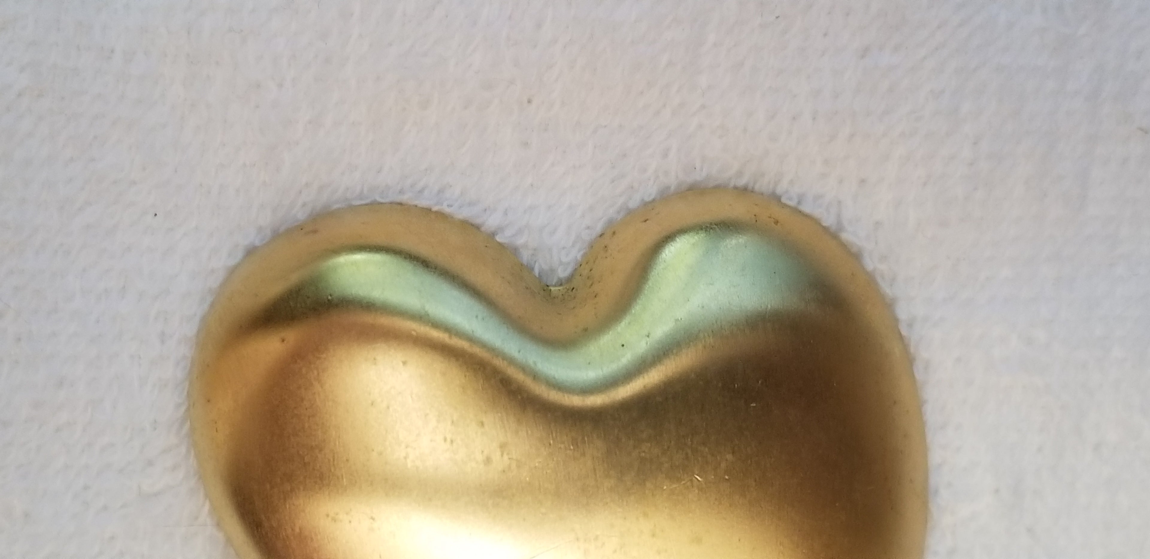 Monet Gold Tone Heart Brooch