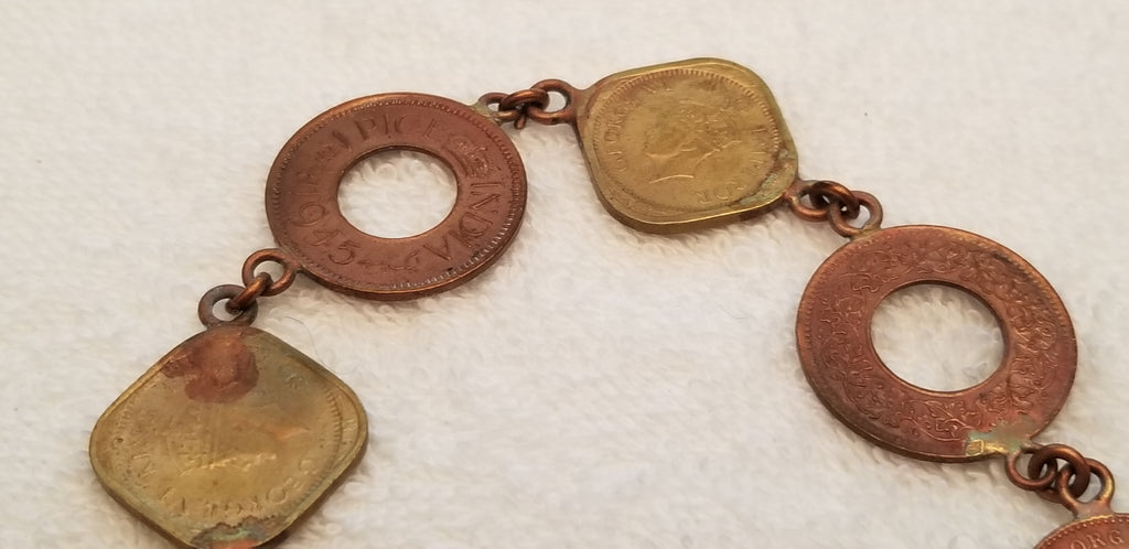 Vintage India Coin Bracelet