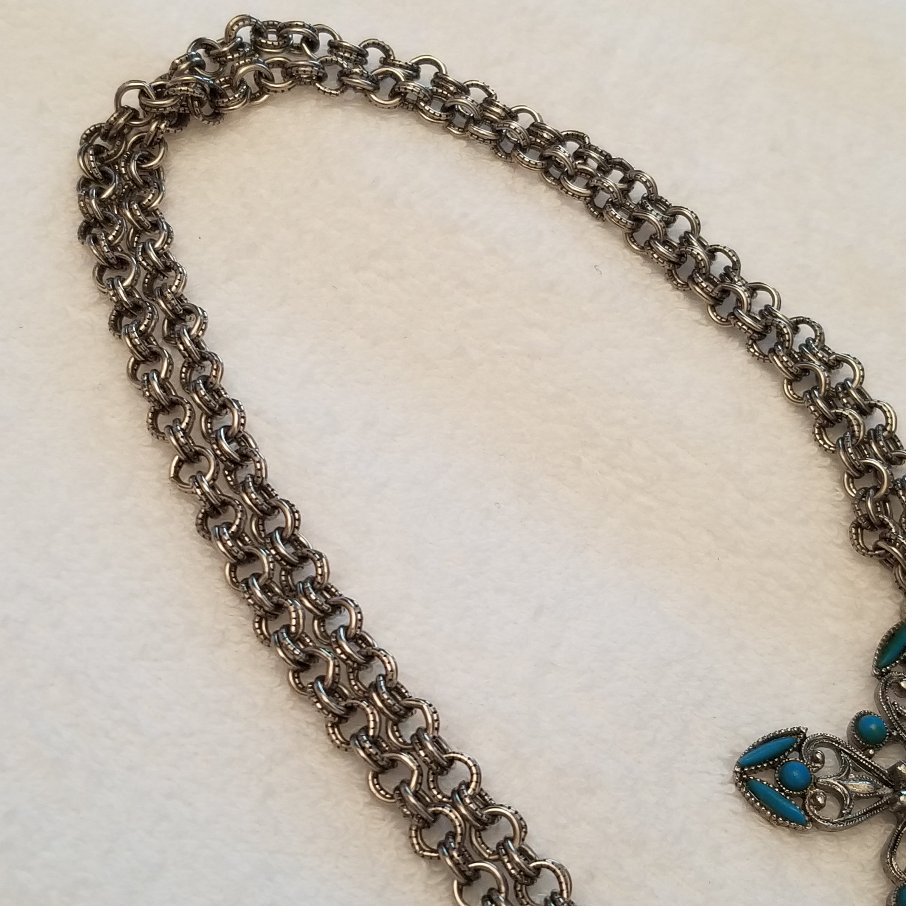 Turquoise Colored Cross Necklace