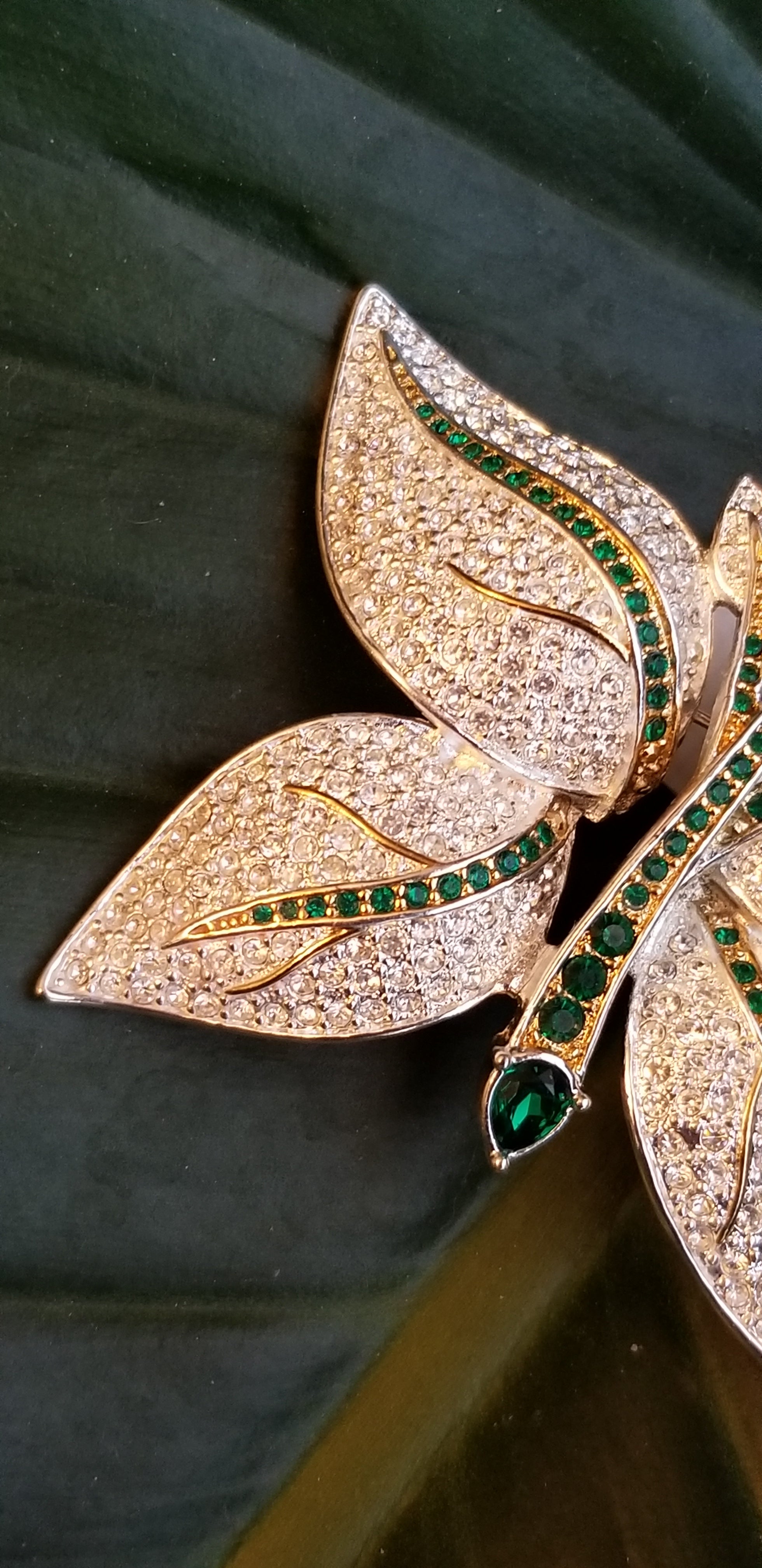 Napier Silver-plated Rhinestone Butterfly Brooch