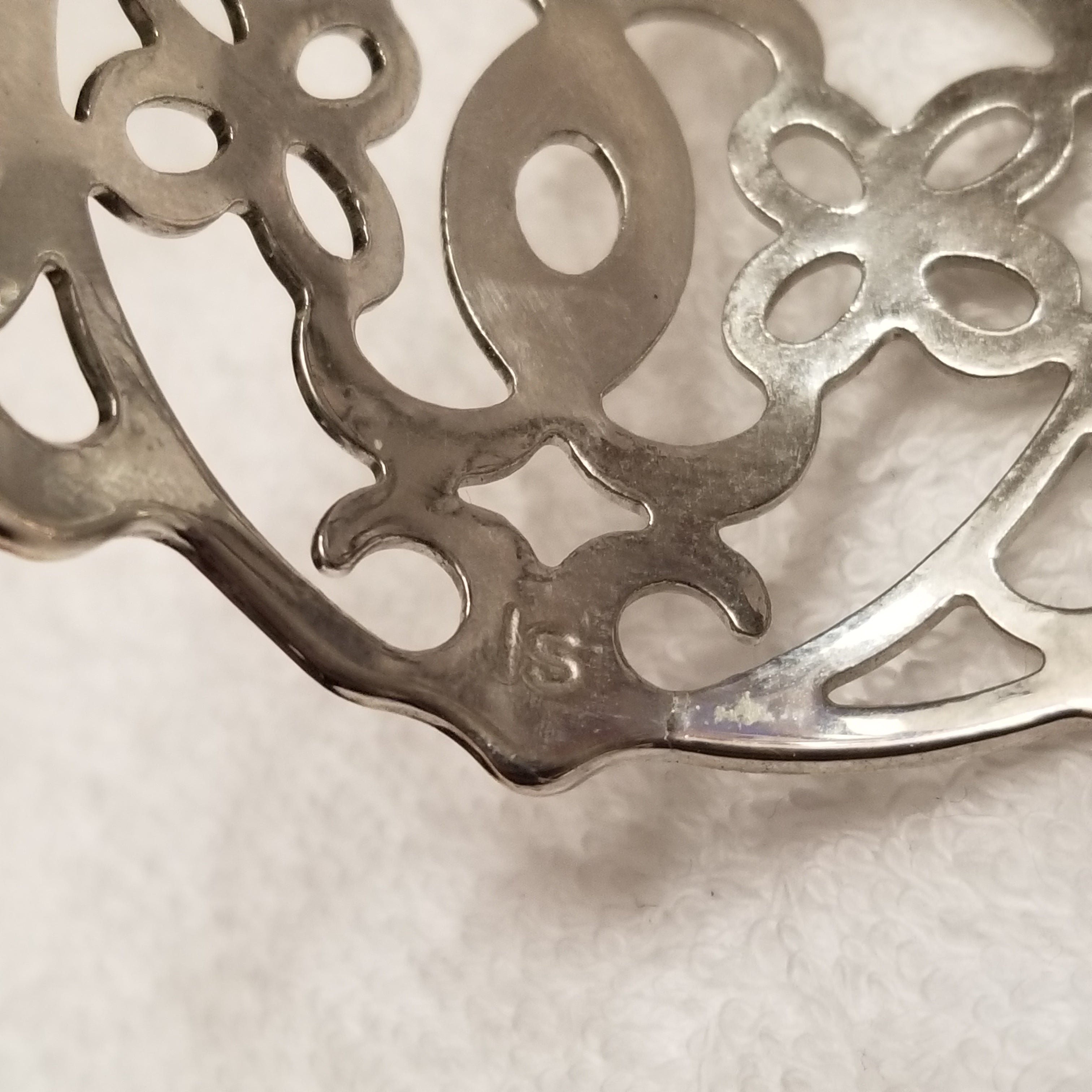 Silver Tone Open Work Lia Sophia Cuff Bracelet