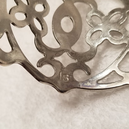 Silver Tone Open Work Lia Sophia Cuff Bracelet