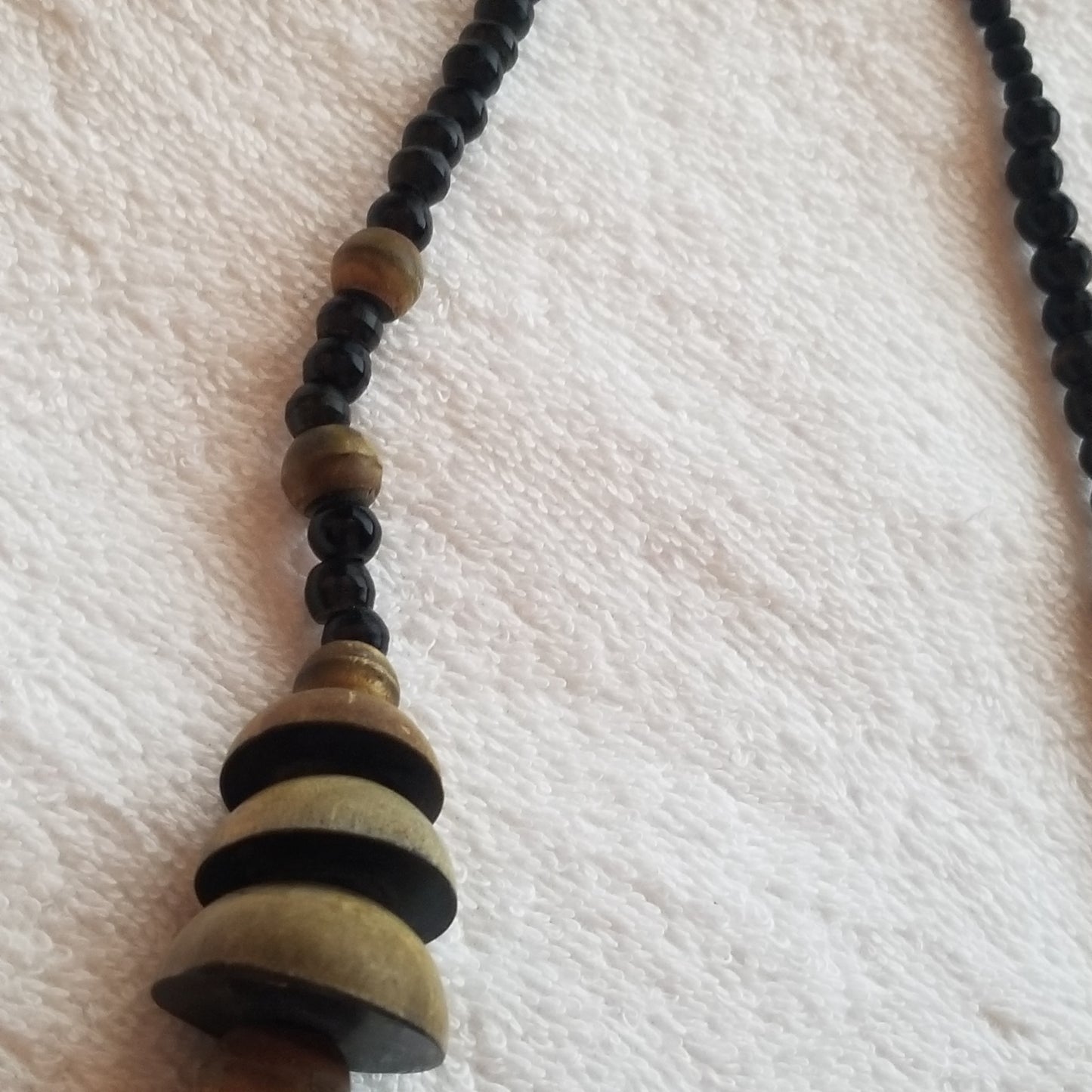 Wood Crescent Moon Necklace