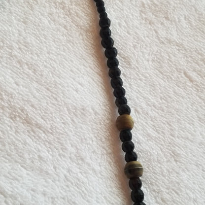 Wood Crescent Moon Necklace