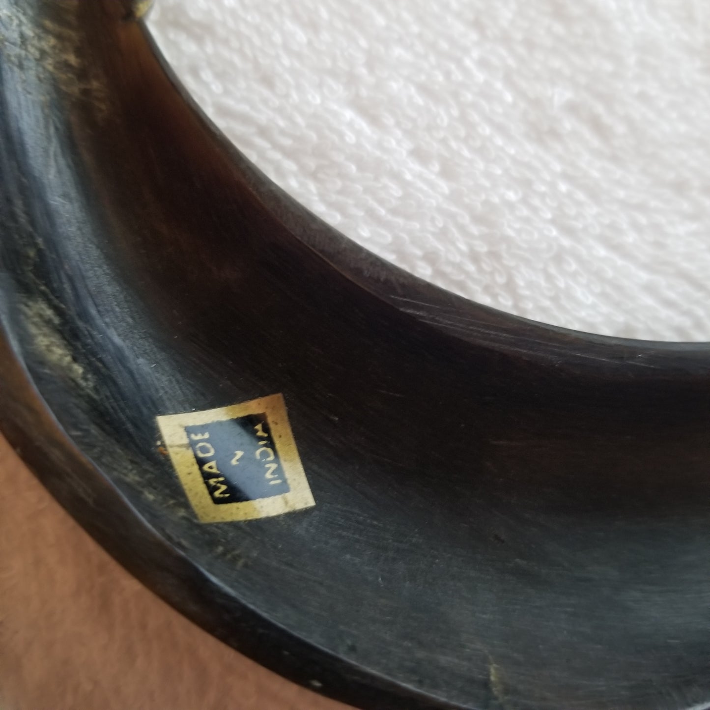 Wood Crescent Moon Necklace