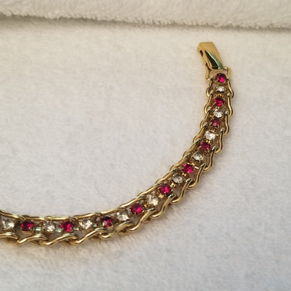 Gold Tone Tennis Bracelet