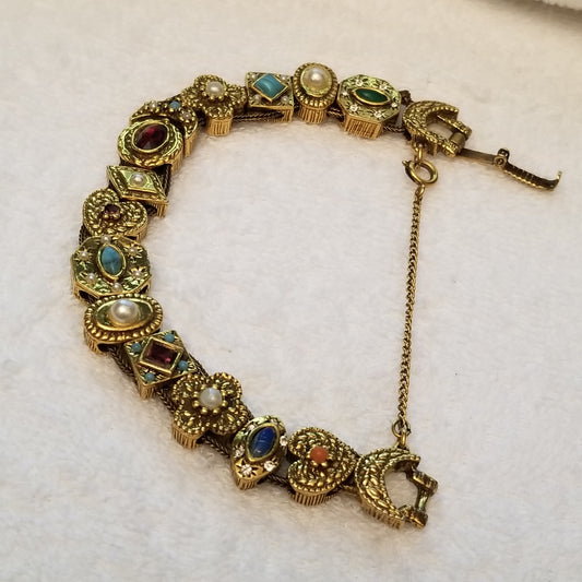 Vintage Victorian Revival Slide Bracelet