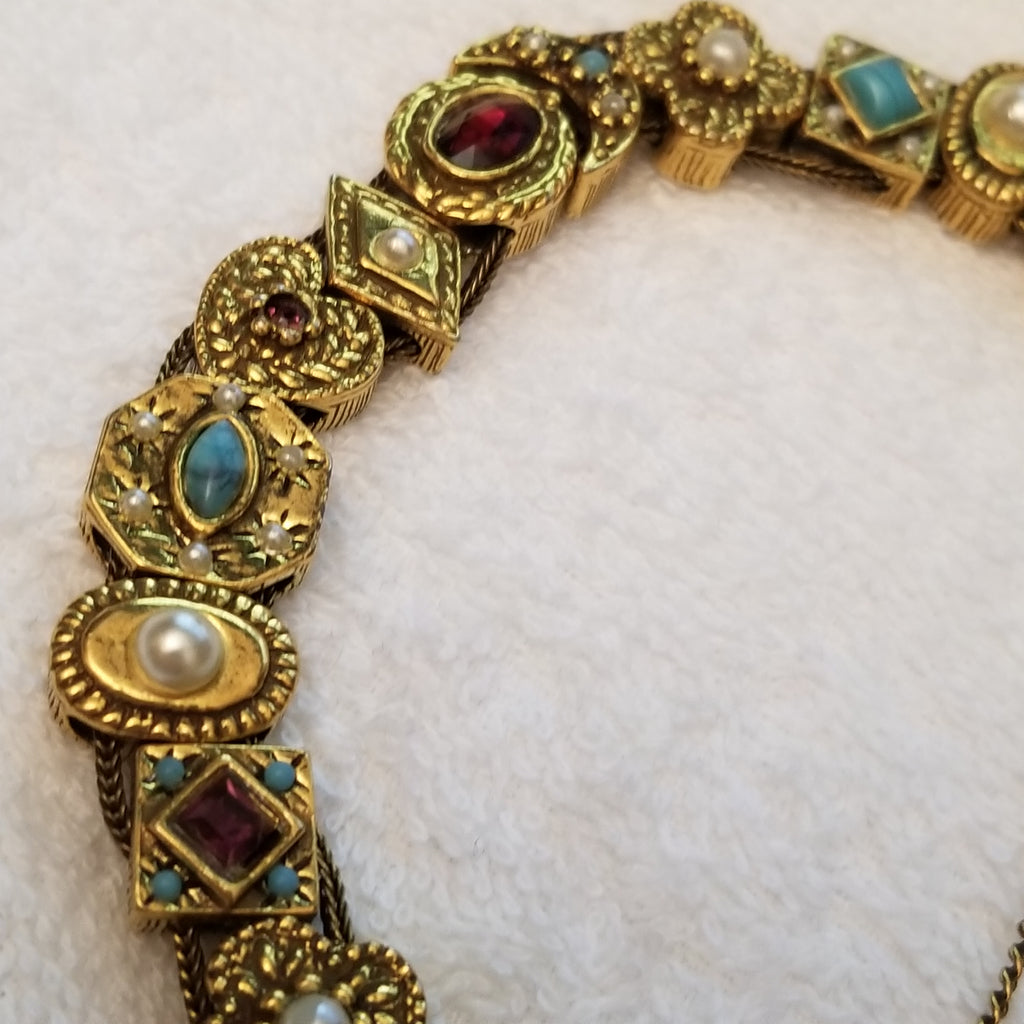 Vintage Victorian Revival Slide Bracelet