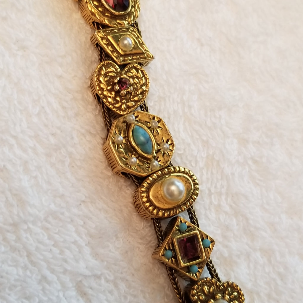 Vintage Victorian Revival Slide Bracelet