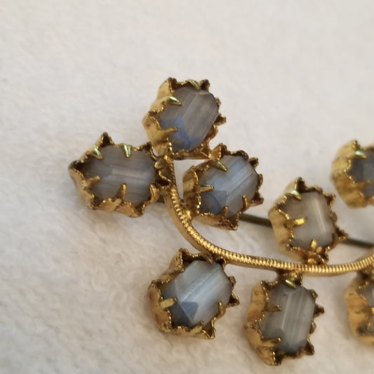 Gold Tone Leaf Brooch