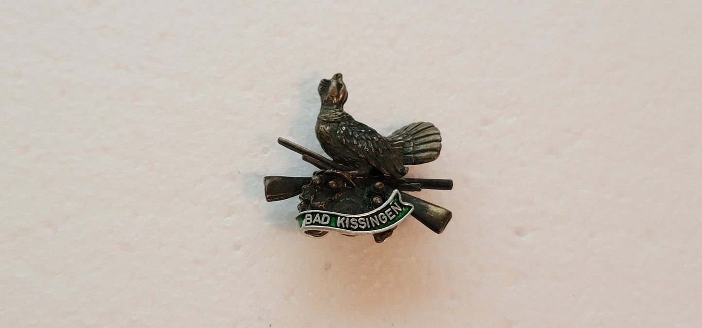 Vintage Bad Kissingen Hunting Grouse Hat Pin