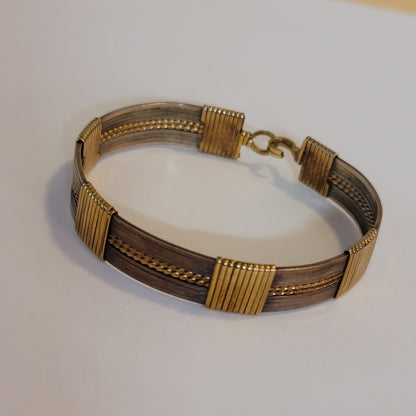 Wire wrapped cuff bracelet