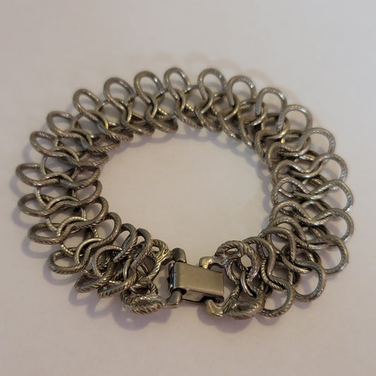 Silver Tone Chainmail Style Bracelet