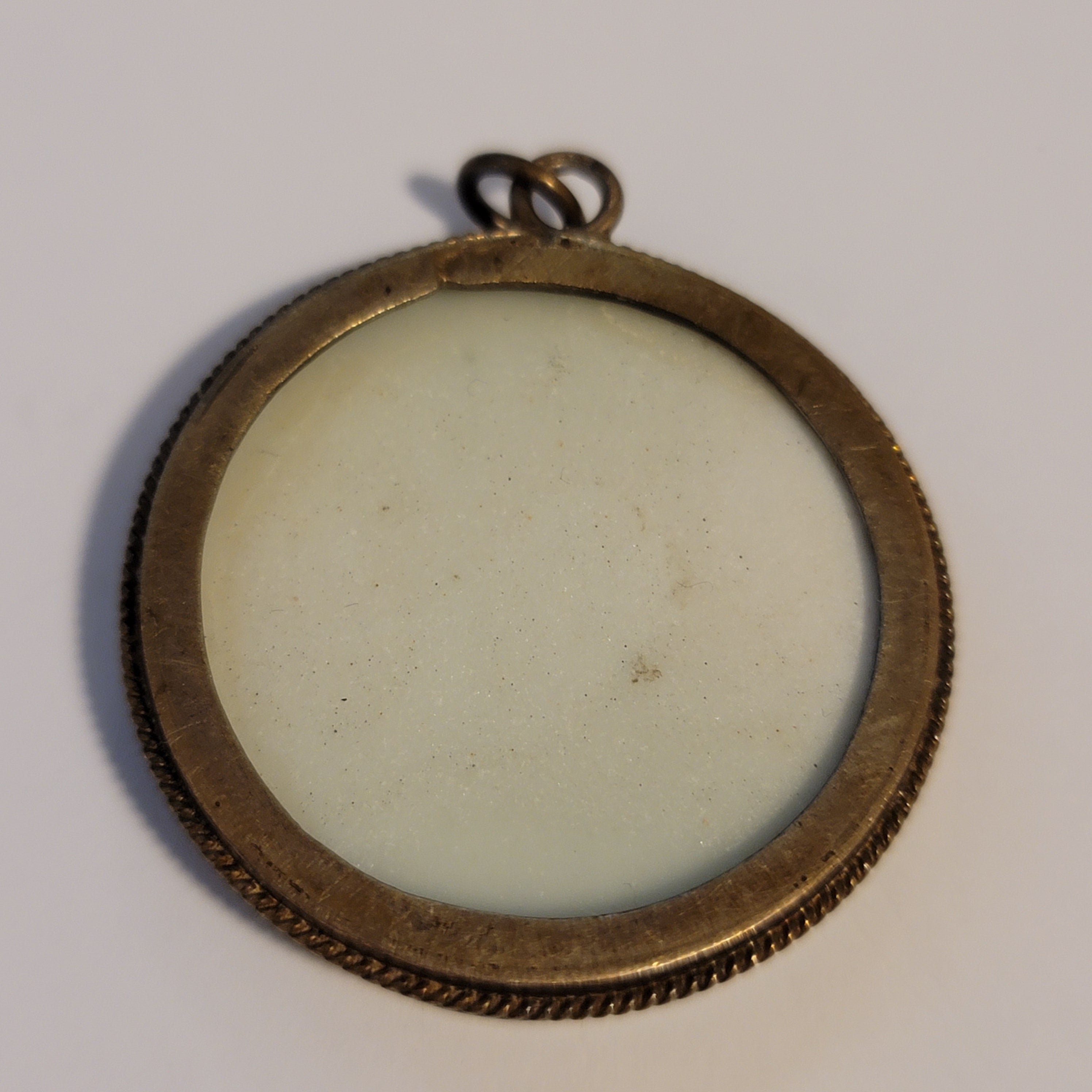 Round Ceramic Flower Pendant