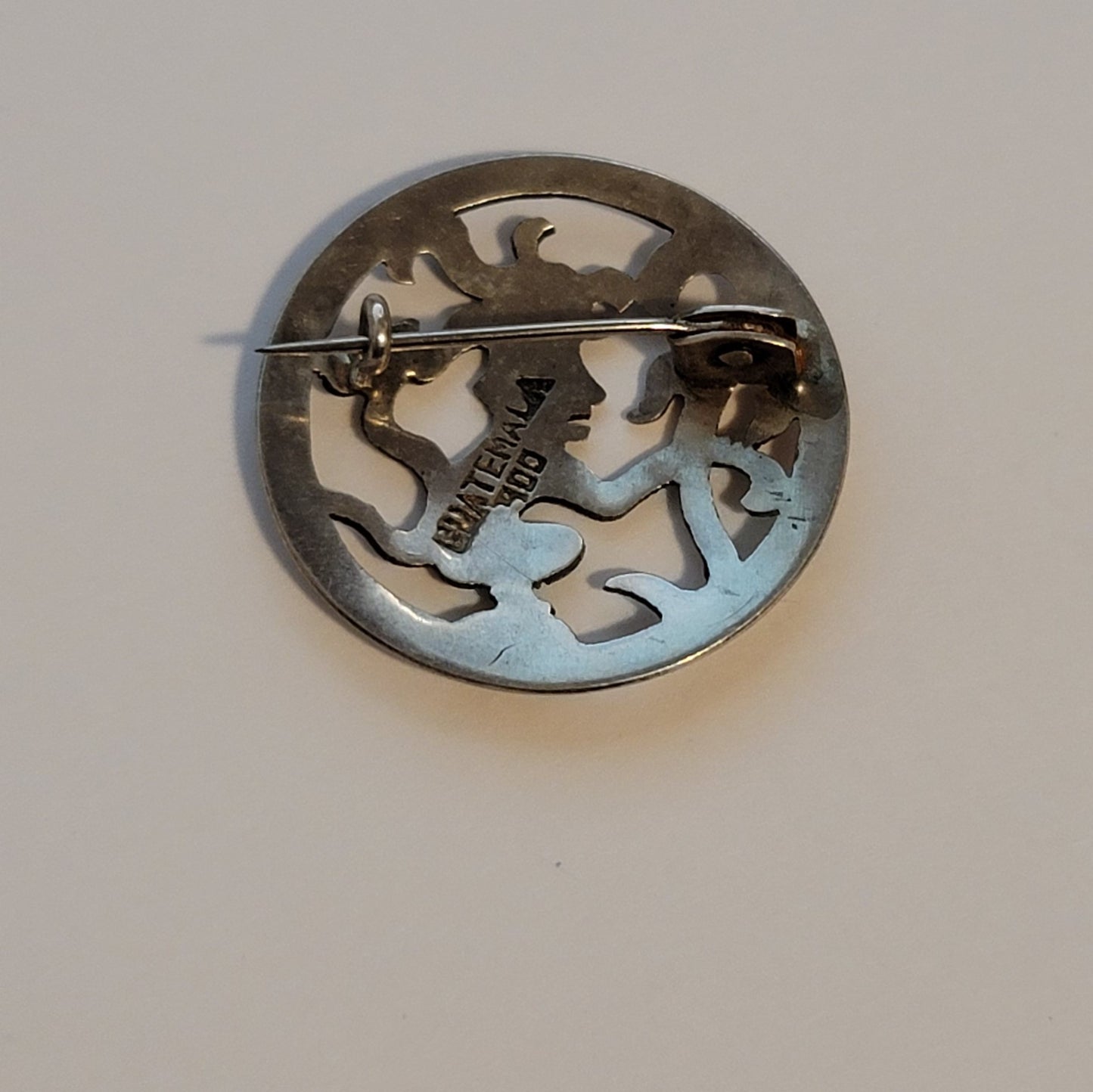 Guatemala 900 Silver Brooch