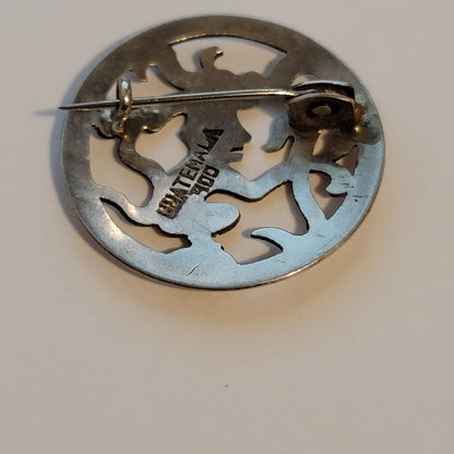 Guatemala 900 Silver Brooch