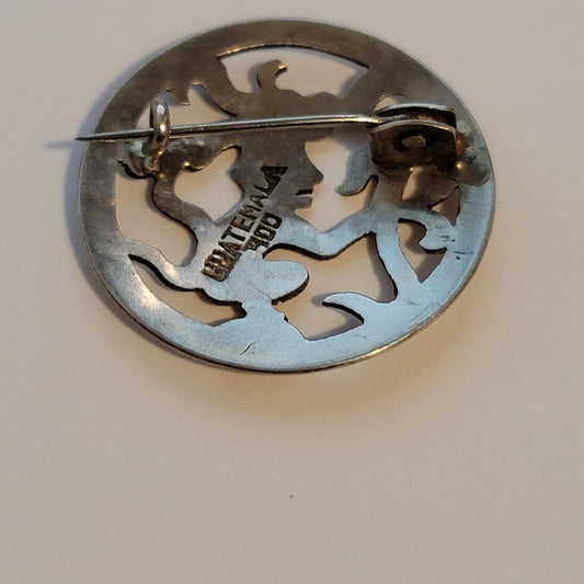 Guatemala 900 Silver Brooch
