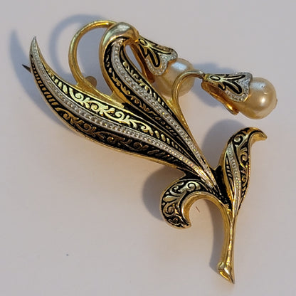 Vintage Toledoware Brooch